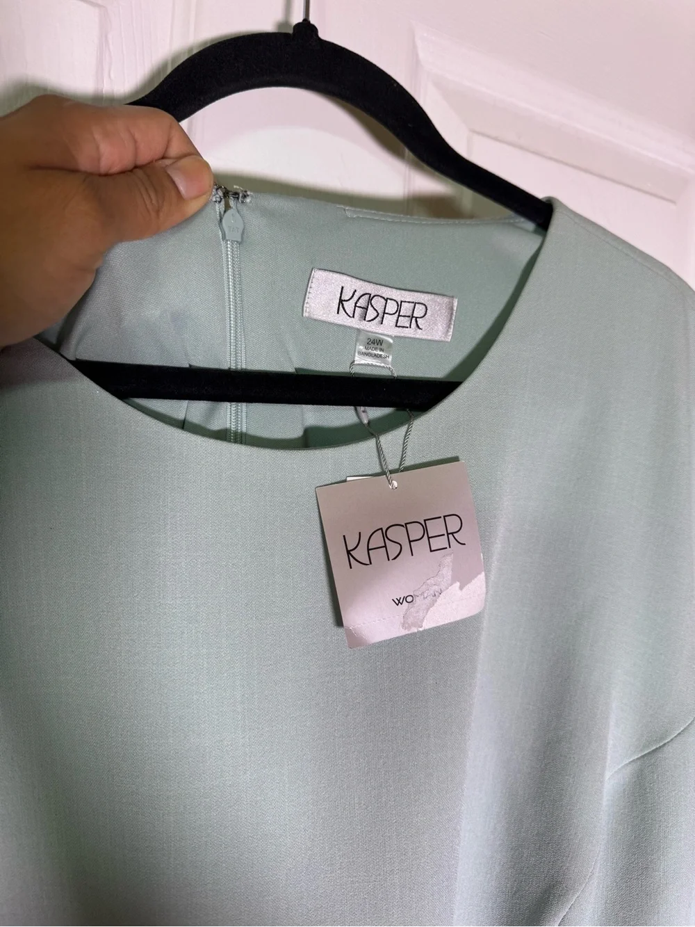 Kasper Pale Blue Sleeveless Sheath Dress - Picture 5 of 10